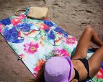 Quick Dry Custom Logo Digital Printed Sublimation Sand Free Microfiber Beach