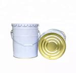 Offest Pringting 20 Liter Painted Metal Buckets With Flower Shape Lid