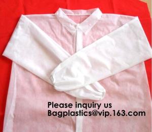 Wholesale SMS Disposable Hooded White Coveralls Suit Chemical Protective Elastic Wrist Zipper Front Closure, bagease, bagplastics from china suppliers