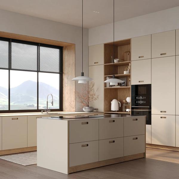 Factory Price Customize Cost-effective Melamine Finish Style Kitchen Fro