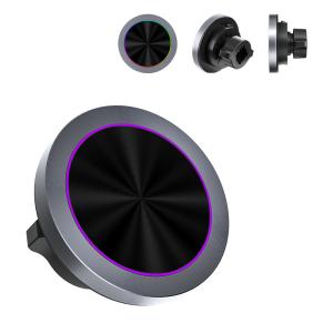 Wholesale Aluminium Alloy 15w Wireless Charger Car Mount With RGB Light And Fast Charging from china suppliers