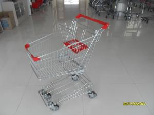 Wholesale Chrome Supermarket Shopping Trolley , 60L Wire Shopping Carts With Wheels from china suppliers