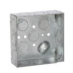 Welded 4" Steel Outlet Box With 1/2" Concrete Knockouts 1.60mm Thick