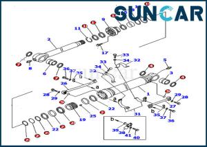 Wholesale PC360-8M0 PC390LC-8M0 721-98-01080 Komatsu Bucket Seal Repair Kit Cylinder Oil Seal Kits from china suppliers