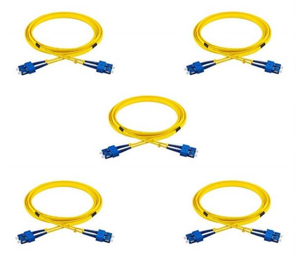 Duplex SC To SC Fiber Optic Patch Cord 2.0mm LSZH 9/125 Single Mode 2 Meters 5