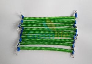 Wholesale Customized 15CM Length Green Steel Wire Safe Spring Coiled Strap Strings w/2pcs Metal Eyelets from china suppliers