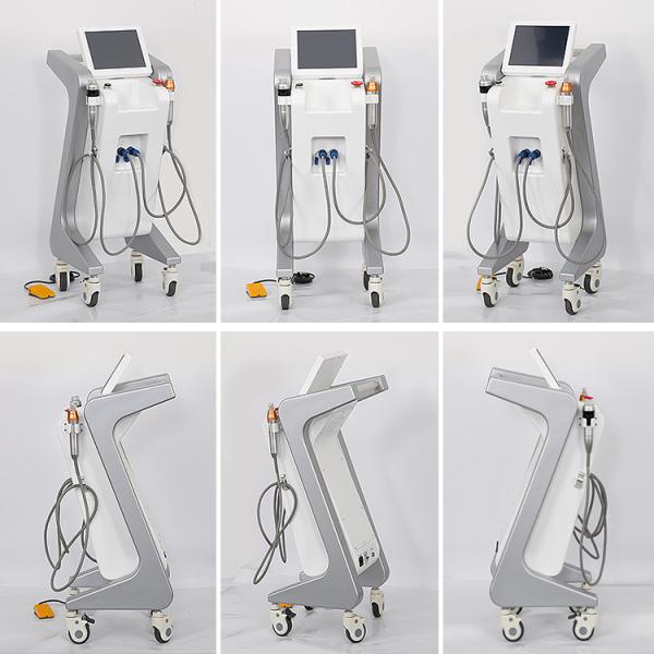 Two handles RF Microneedle skin rejuvenation scan removal machine for salon