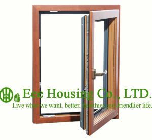 Wholesale Casement Wood Clad Aluminum Window with Insulating Double Glass For Villas,Inside Opening from china suppliers