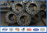 HDG Power Transmission Pole 10KV ~ 550KV Voltage Base Plate galvanized steel