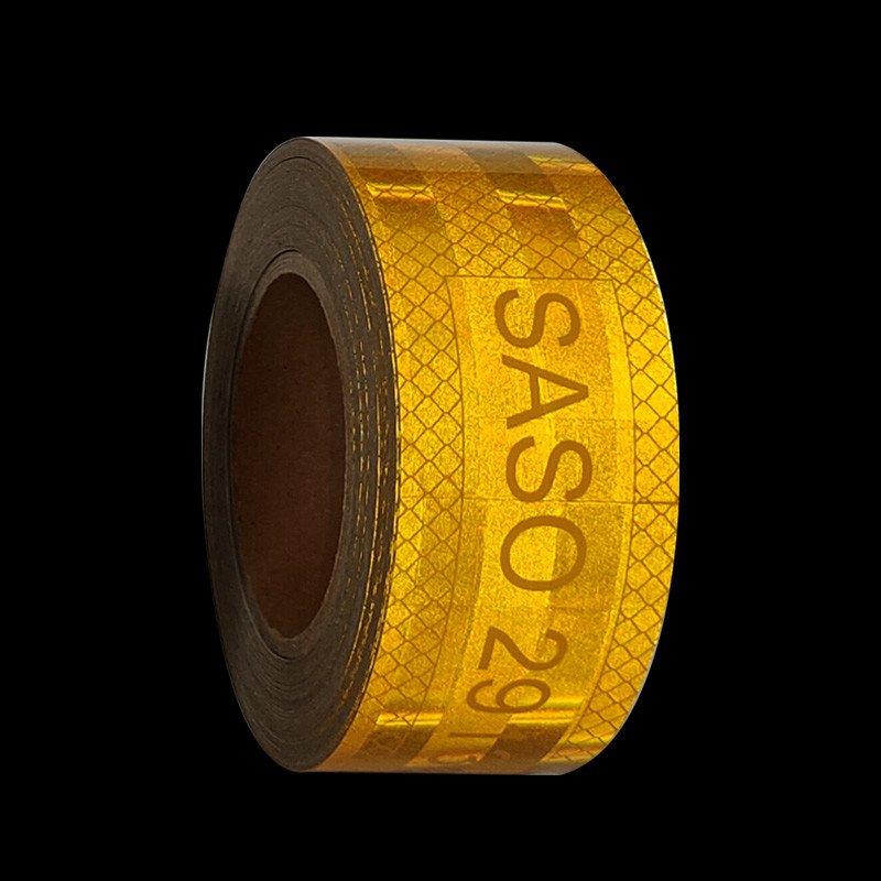 SASO 2913 Reflective Tape 4inch Metal Yellow Red White Reflective Reflective Tape