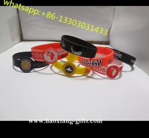 China Sports and Nautical Style World cup orders processed manufacture silicone bracelet on sale