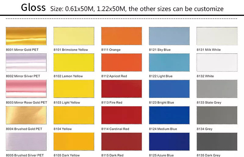 PVC Brushed Golden Silver Color Cutting Vinyl Film For Window Decoration