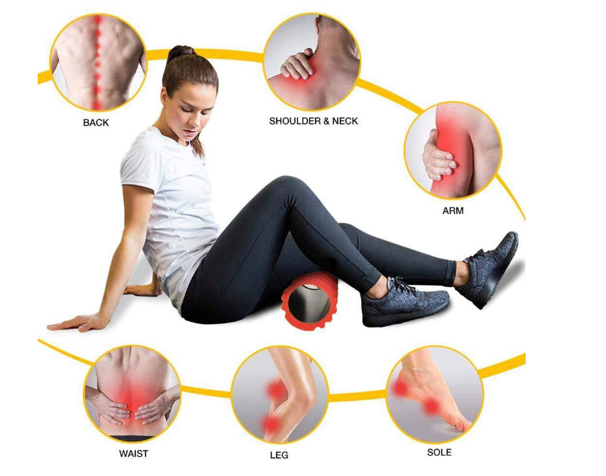 Gymnastics Training Eva Epiboly Shaft Spike Foam Shaft Fitness Column Yoga Roller Relaxation Massage Stick