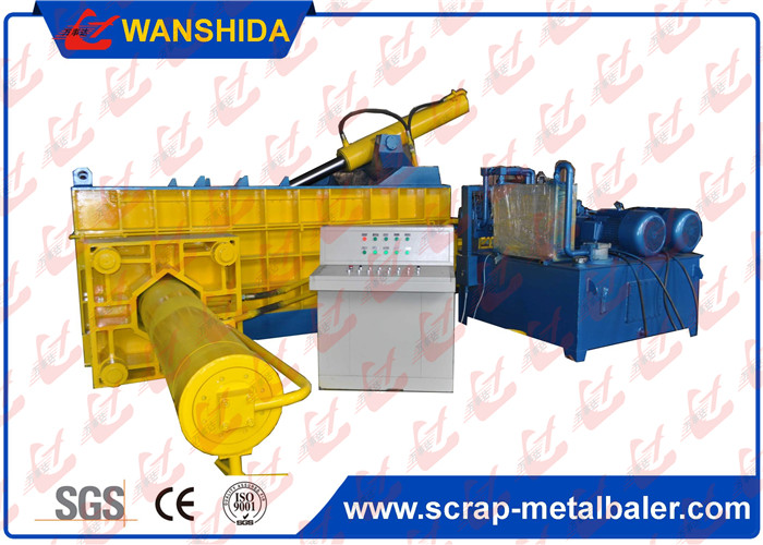 Metal Recycling Scrap Baler Machine 250Ton Side Push Out Bailing Press PLC Control