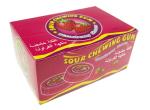 Confectionary Strawberry Chewing Gum No Sugar Bubble Gum With Sour Powder