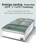 Universal Wheel And LED Interior Light Integrated Brushed Silver Fridge Freezer