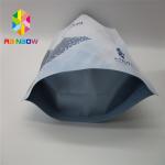 Zipper Reclosable Plastic Pouches Packaging Double Sided Matte Gold Flat Food
