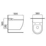 Contemporary Modern Smart Toilet with Ceramic Water Tank for Project Building