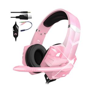 Wholesale Stereo Hifi Over The Ear Custom Gaming Earphones Wired With LED Mic For PC Xbox PS5 from china suppliers