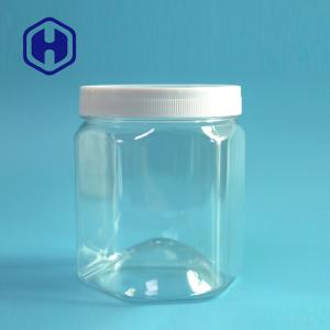 Wholesale 560ml 19oz Hexagonal PET Plastic Jars Bpa Free Food Safe Snacks Screw Cover from china suppliers