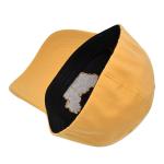 Adjustable 6 Panels Embroidered Baseball Caps 60cm Yellow Color