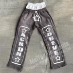 Custom Mens Double Waisted Joggers Wide Leg Flare Baggy Stacked Sweatpants Men