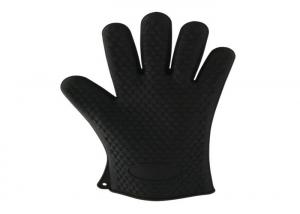 China Food Grade Black Silicone Oven Gloves food grade silicone Heat Resistant Work Gloves Hot Pressing on sale