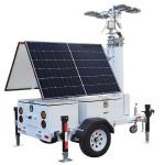 Mobile Solar Light Tower Surveillance Industrial Light Tower Height 7meters