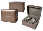 Custom Logo Luxury Watch Display Pearl Paper Watch Holder Case With Cushion
