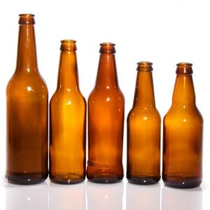 China Custom Label Beer Bottle Amber Clear Green Glass Bottle Beer Container on sale