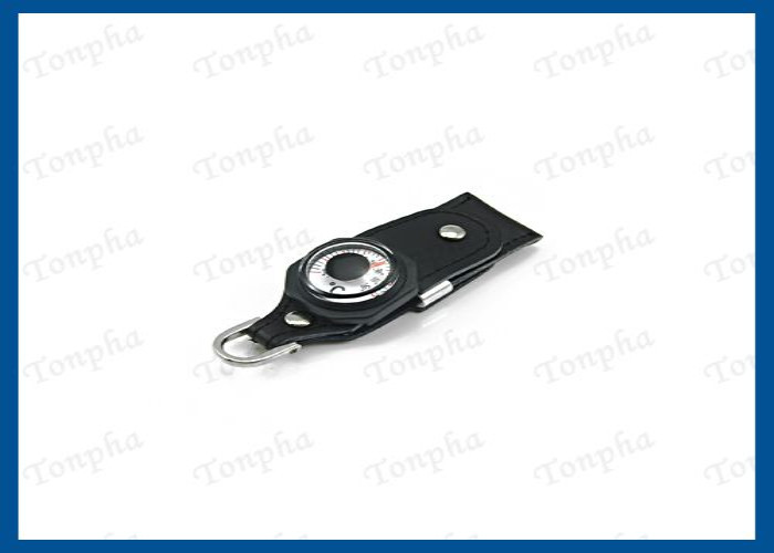 Customized Logo Leather USB Flash Drive Full Capacity With Compass Function