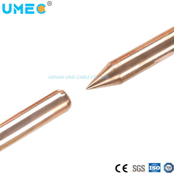 Solid Conductor Overhead Lightning Protection Grounding Rod 5/8 prime prime 3/4