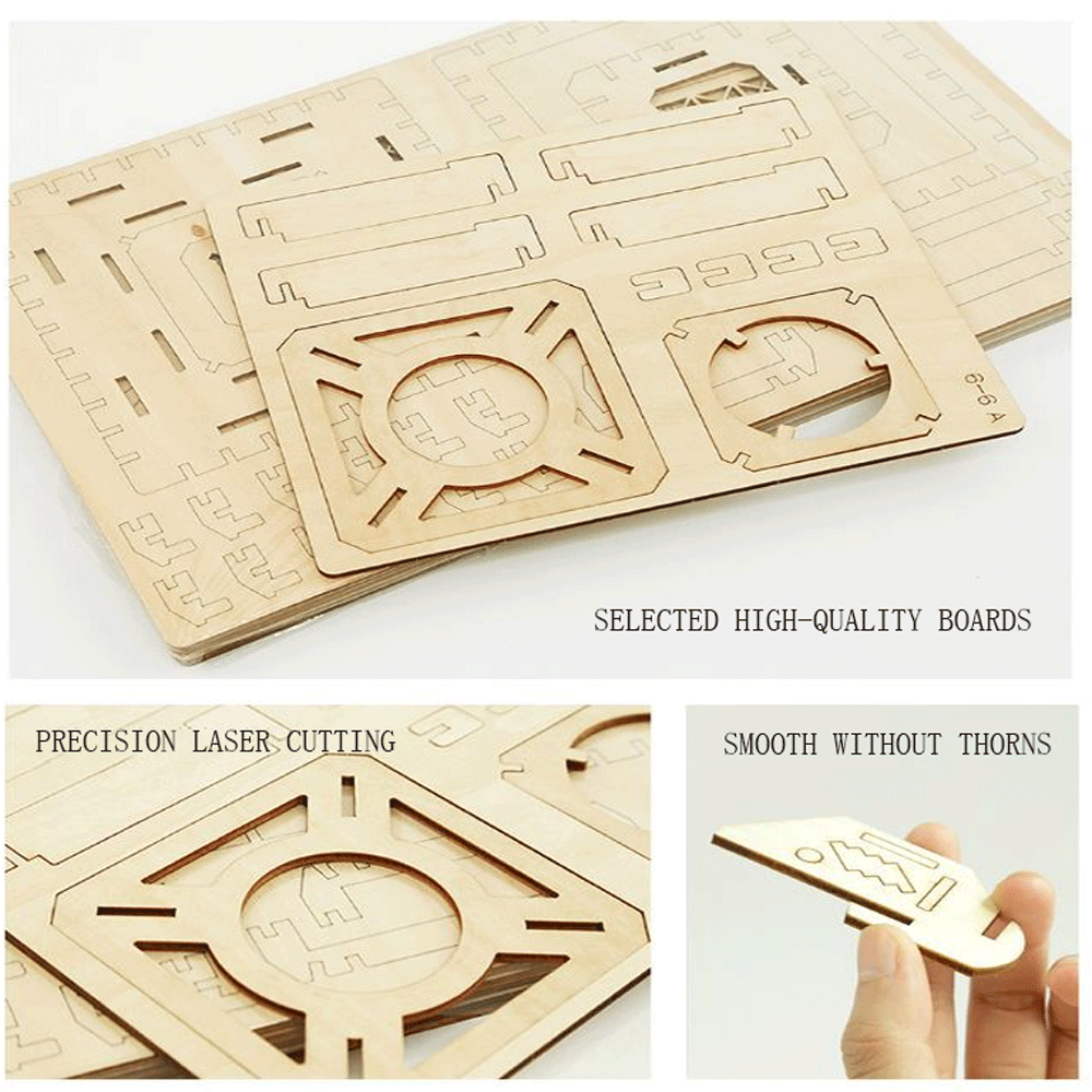 Wooden 3D Puzzle Toy 371 PCS Architectural Model for Adults and Kids Laser Cutting Jigsaw