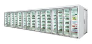 Wholesale Commercial Glass Door Walk In Freezer For Supermarket With Customized Size from china suppliers