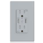 Tamper Resistant Fast Charging USB Socket Wall Mounted 15A 120V