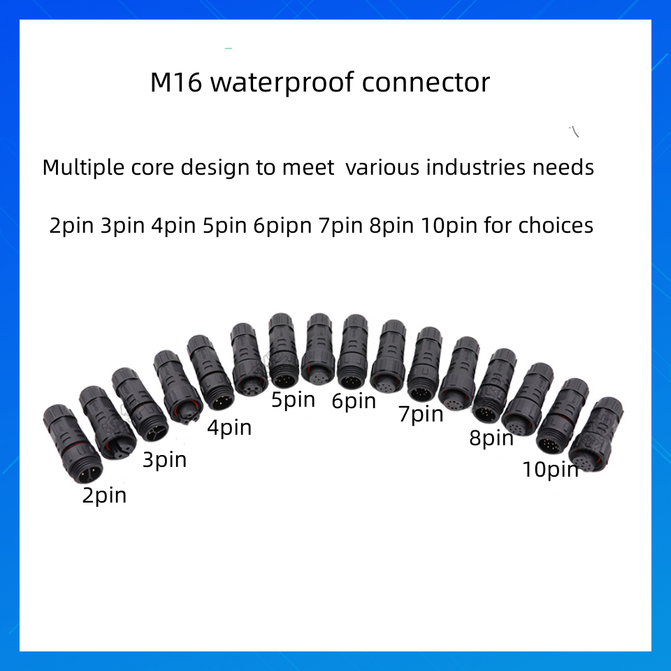 IP68 Waterproof Power Cable Connector Dustproof Multi Pole Plug And Socket