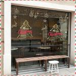 Peel and Stick PVC Transparent Christmas Decorative Film for Home or Store Glass