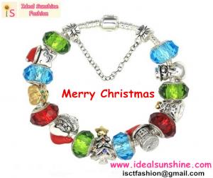 Wholesale Hot sales 2014 Christmas fashion jewelry bracelet murano beads santa chrismas tree snowman from china suppliers