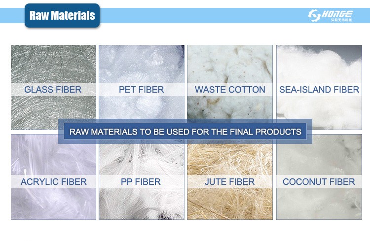 1000kg/H Waste Fiber Cloth Airlaid Nonwoven Machine