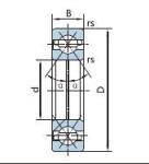 Open ZZ 2RS P6 Four Point QJ200 Contact Ball Bearings