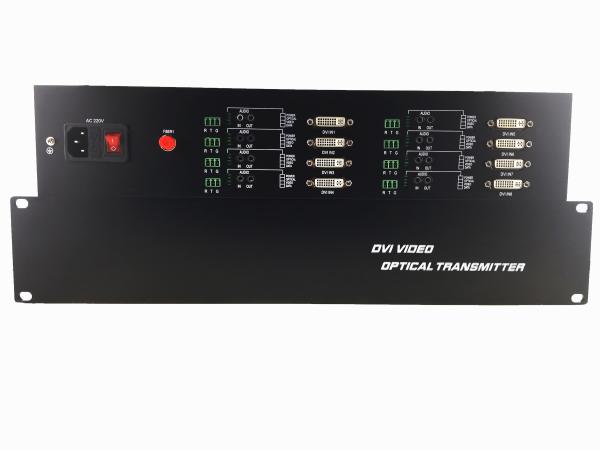 Rack 1080P/60Hz Lossless Dvi video fiber converter Transceiver Receiver single