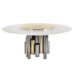 Italian Modern Stainless Steel Deluxe Dining Table With Turntable