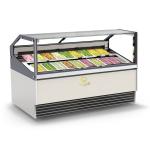 Italian Marble Gelato Showcase with Ventilated Cooling System - 1650W Power