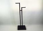 Steel Black Clothing Metal Display Racks And Stands With Two / Three / Four Arms