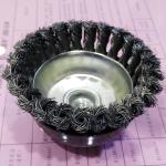 Removing Paint Steel 3 Inch Wire Cup Brush 0.5mm Carbon Steel Wire Material