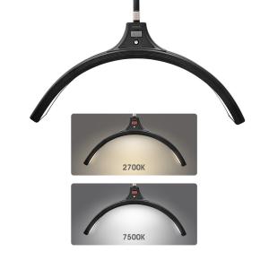 Wholesale Bi Color 3200k 6500k Led Half Moon Light With Cellphone Clip 60w Nail Studio Lighting For Salon Beauty from china suppliers
