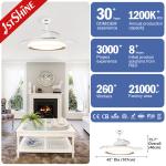 Living Room Smart 42 Inch Invisible LED Ceiling Fan With Hidden Blades