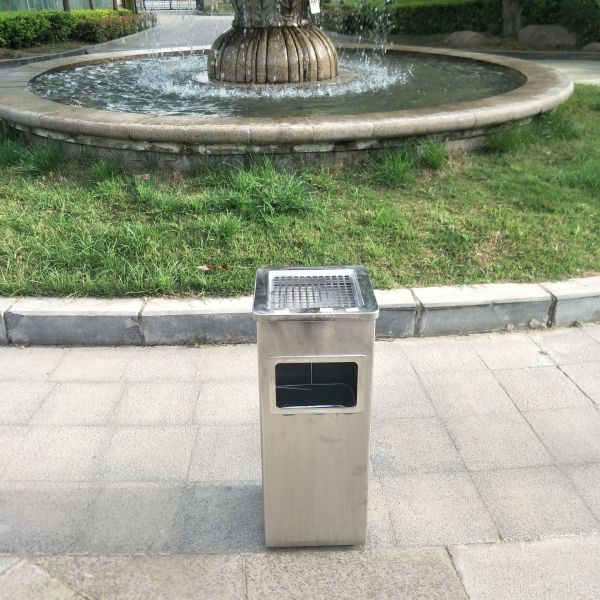 Elevator Corridor Smoke Bucket Hotel Lobby Smoke Out Stainless Steel Outdoor Trash Can