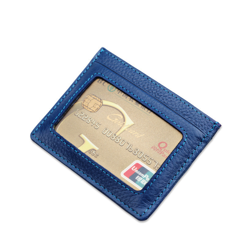 Colorful Promotional Leather Card Bag Card Container Logo Customized