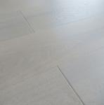 White Stained Russian Oak engineered hardwood flooring, premium AB grade
